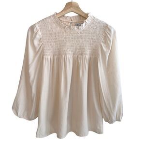 Polagram Smocked Flowy Blouse